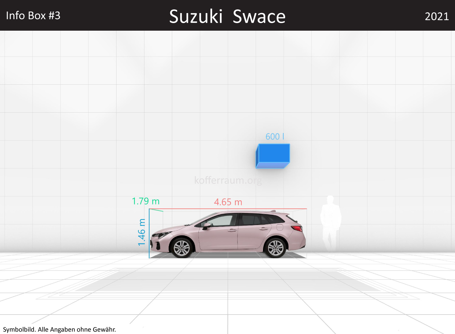 Suzuki Swace: Kofferraumvolumen und Abmessungen 3 Suzuki Swace: Kofferraumvolumen und Abmessungen