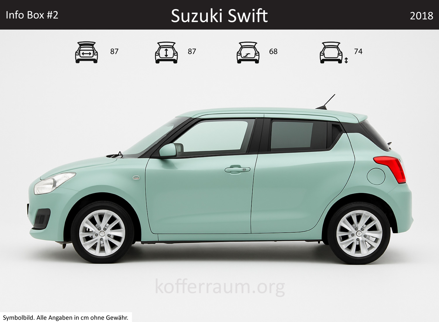 Suzuki Swift Kofferraum Maße