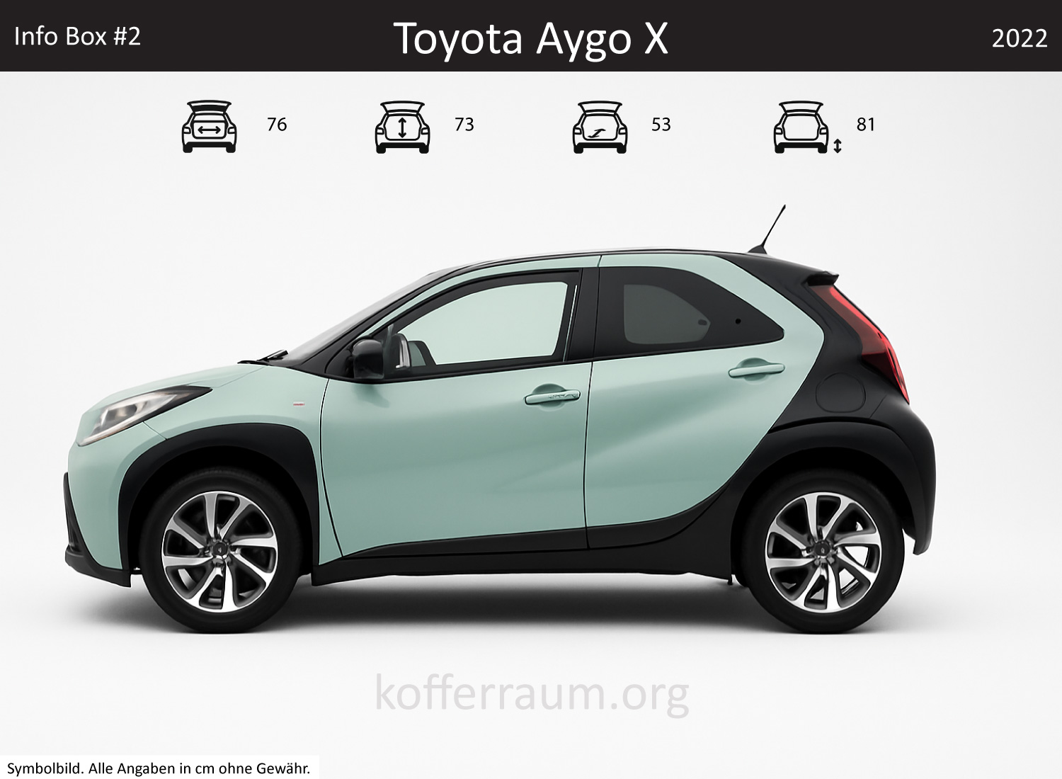 Toyota Aygo X Kofferraum Maße 1 Toyota Aygo X Kofferraum Maße