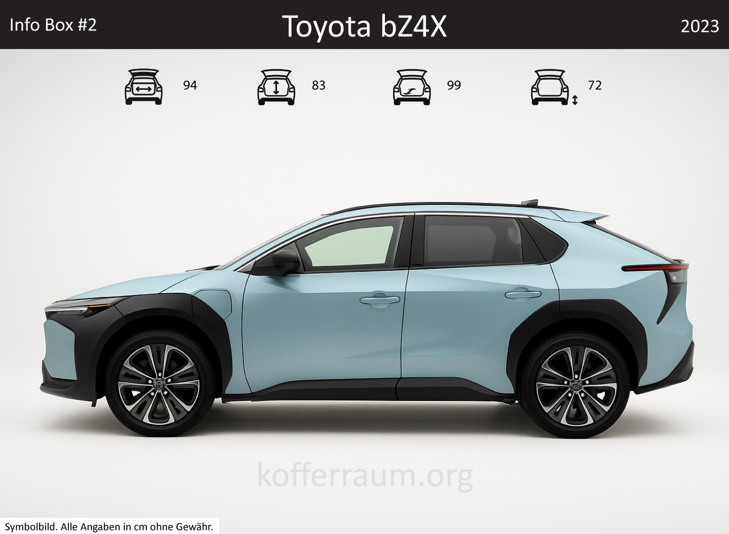 Toyota bZ4X Kofferraum Maße 1 Toyota bZ4X Kofferraum Maße