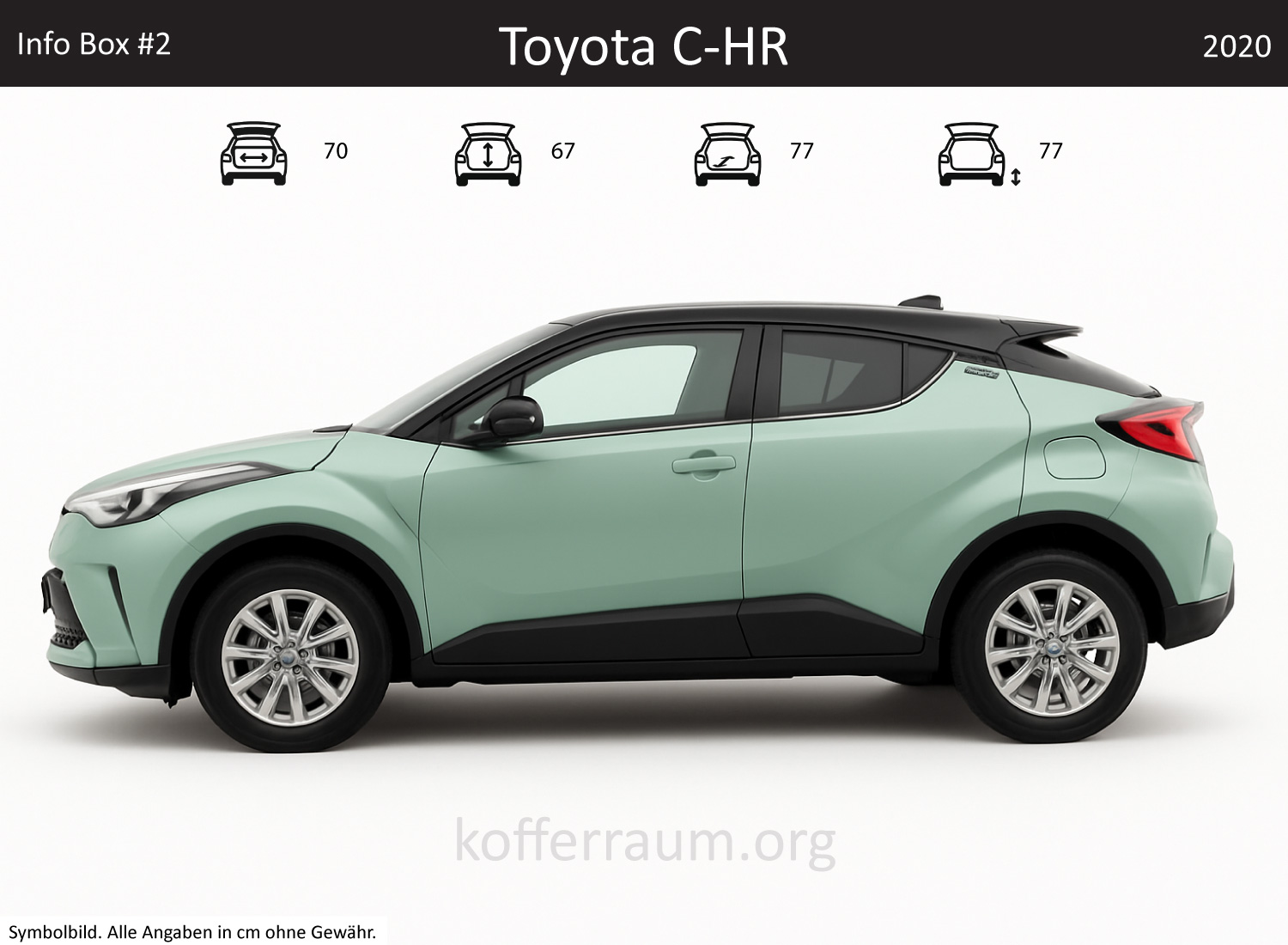 Toyota C-HR Kofferraum Maße 1 Toyota C-HR Kofferraum Maße