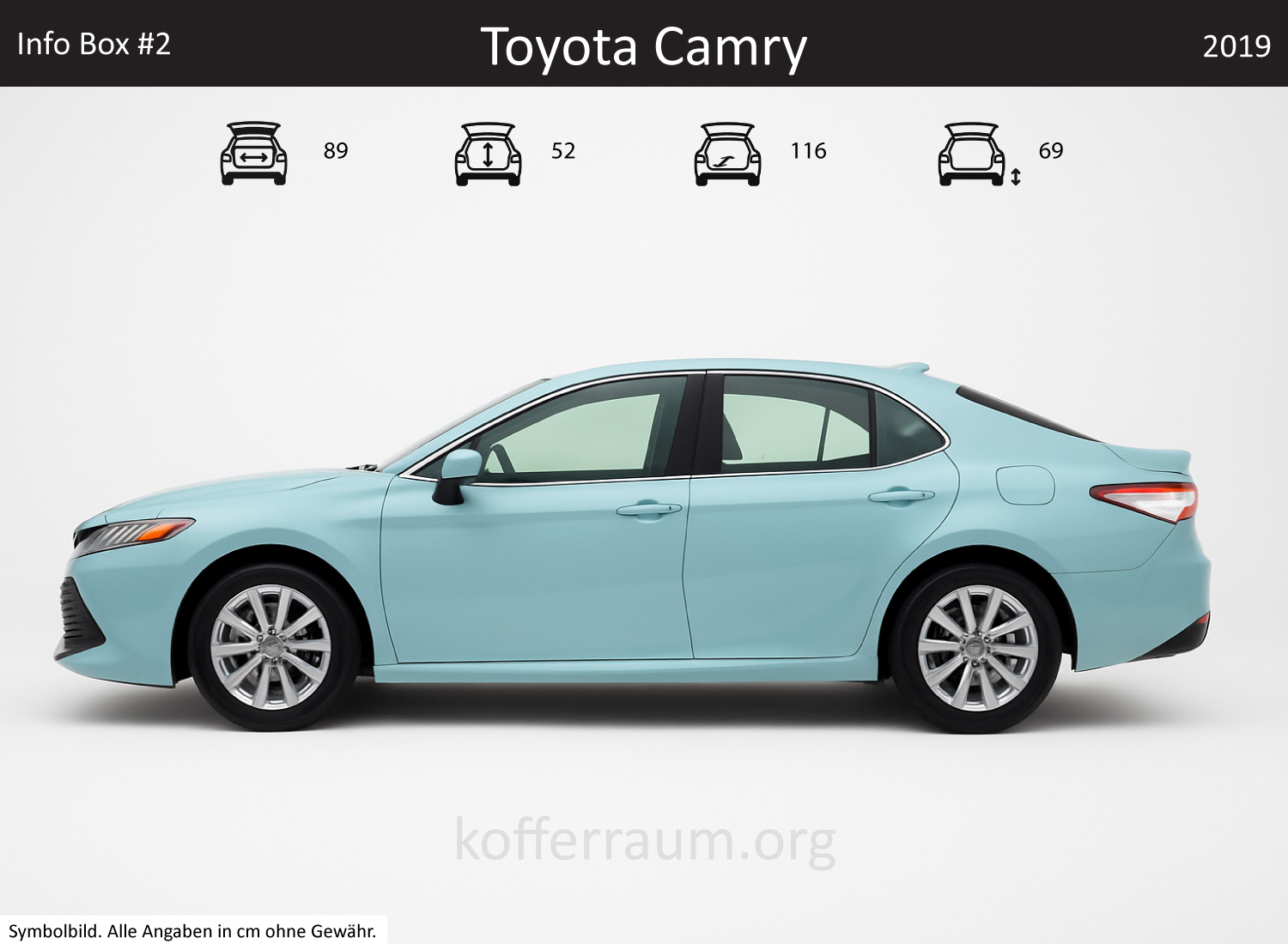Toyota Camry Kofferraum Maße