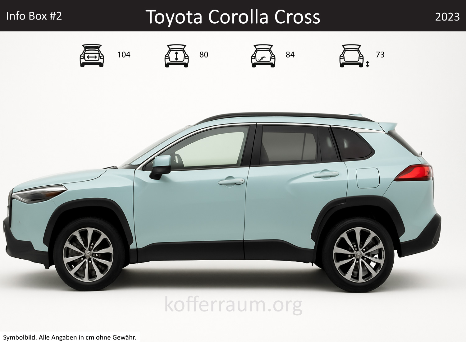 Toyota Corolla Cross Kofferraum Maße