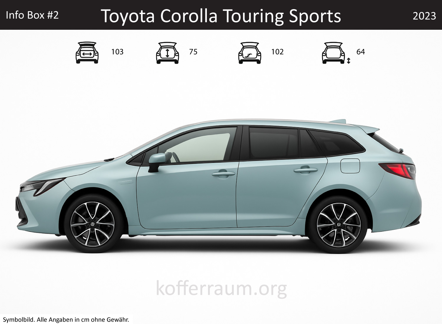 Toyota Corolla Touring Sports Kofferraum Maße