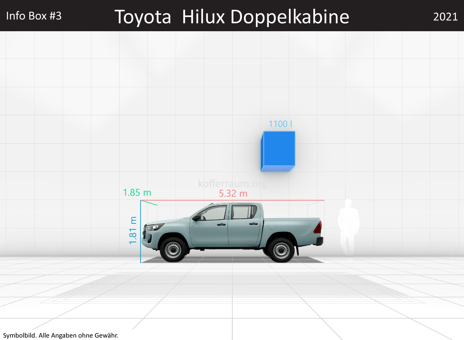 Toyota Hilux Doppelkabine: Kofferraumvolumen und Abmessungen 3 Toyota Hilux Doppelkabine: Kofferraumvolumen und Abmessungen