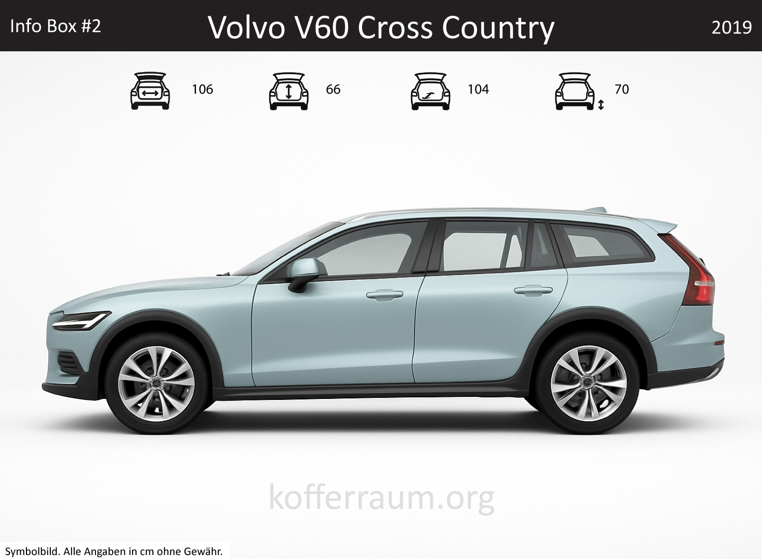 Volvo V60 Cross Country Kofferraum Maße