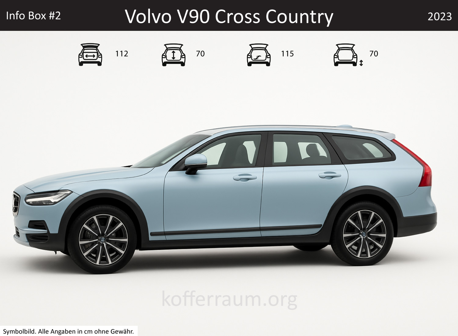 Volvo V90 Cross Country Kofferraum Maße