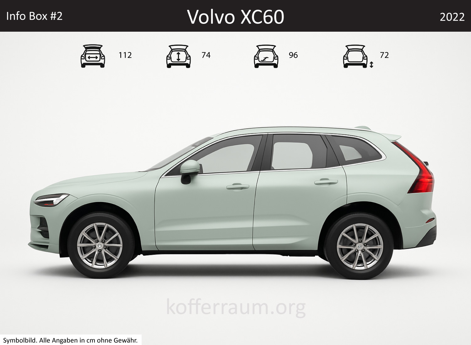Volvo XC60 Kofferraum Maße