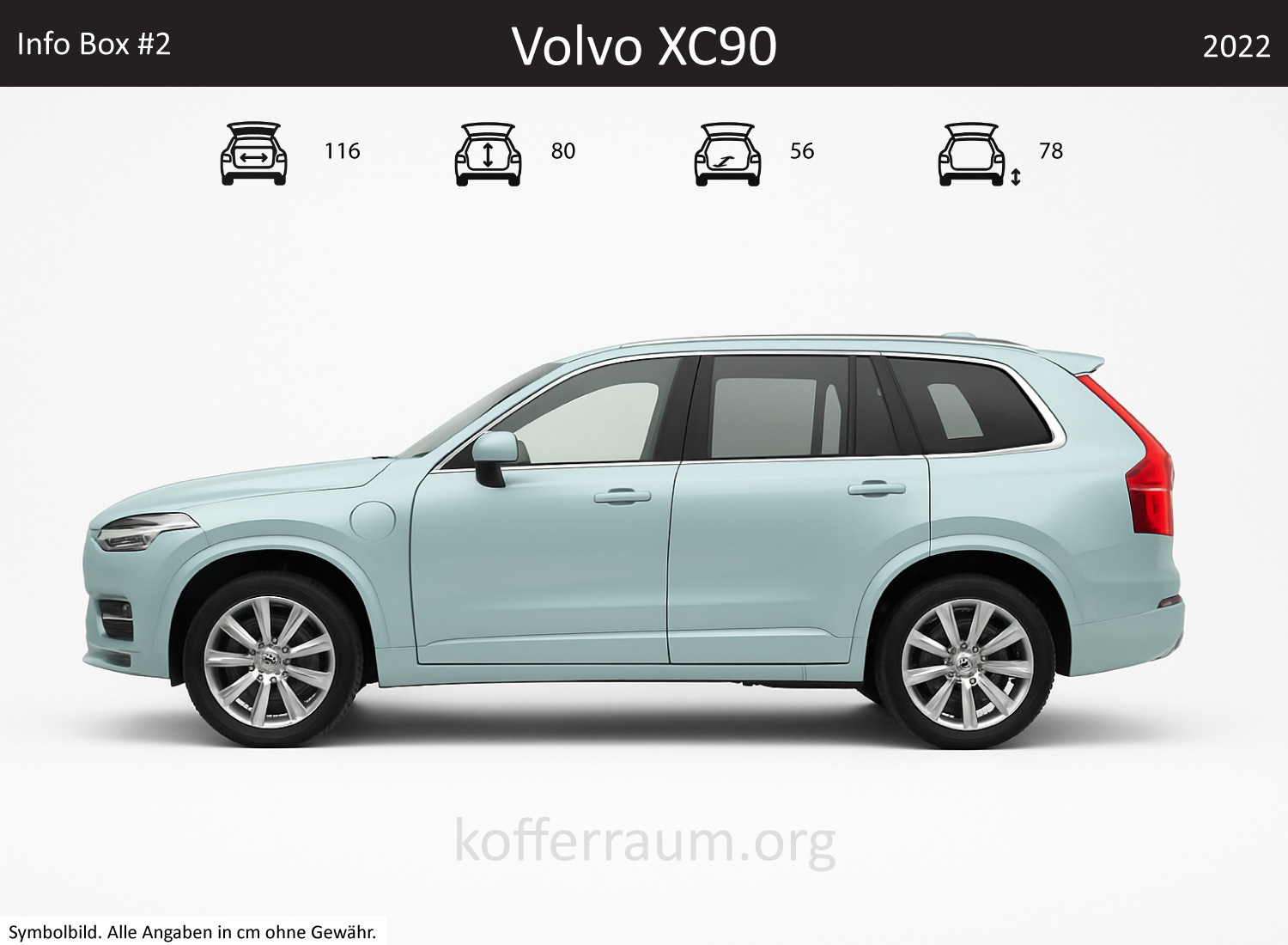 Volvo XC90 Kofferraum Maße