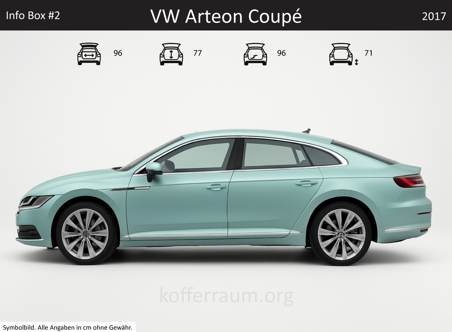 VW Arteon Coupé Kofferraum Maße