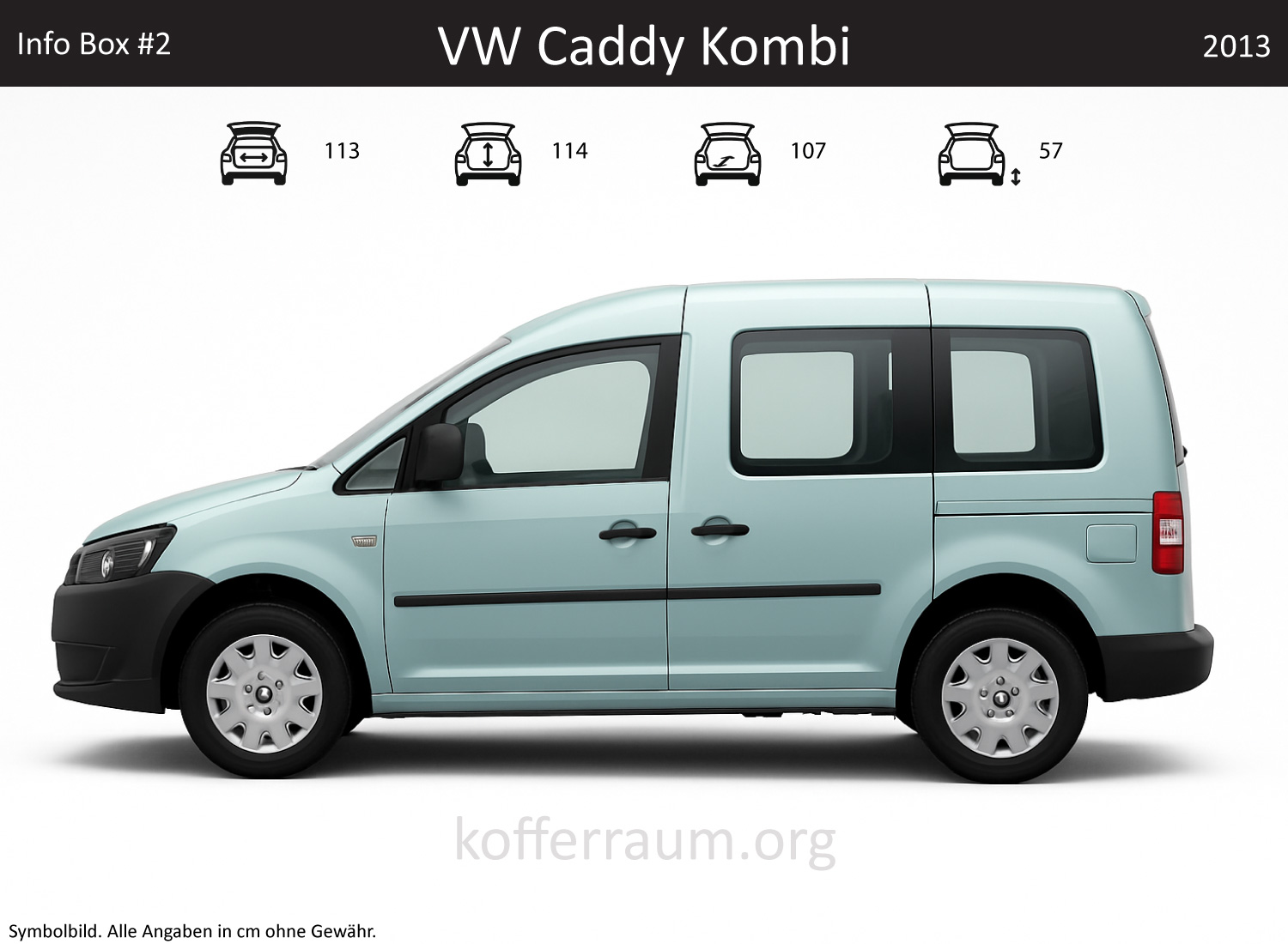 VW Caddy Kombi Kofferraum Maße 1 VW Caddy Kombi Kofferraum Maße