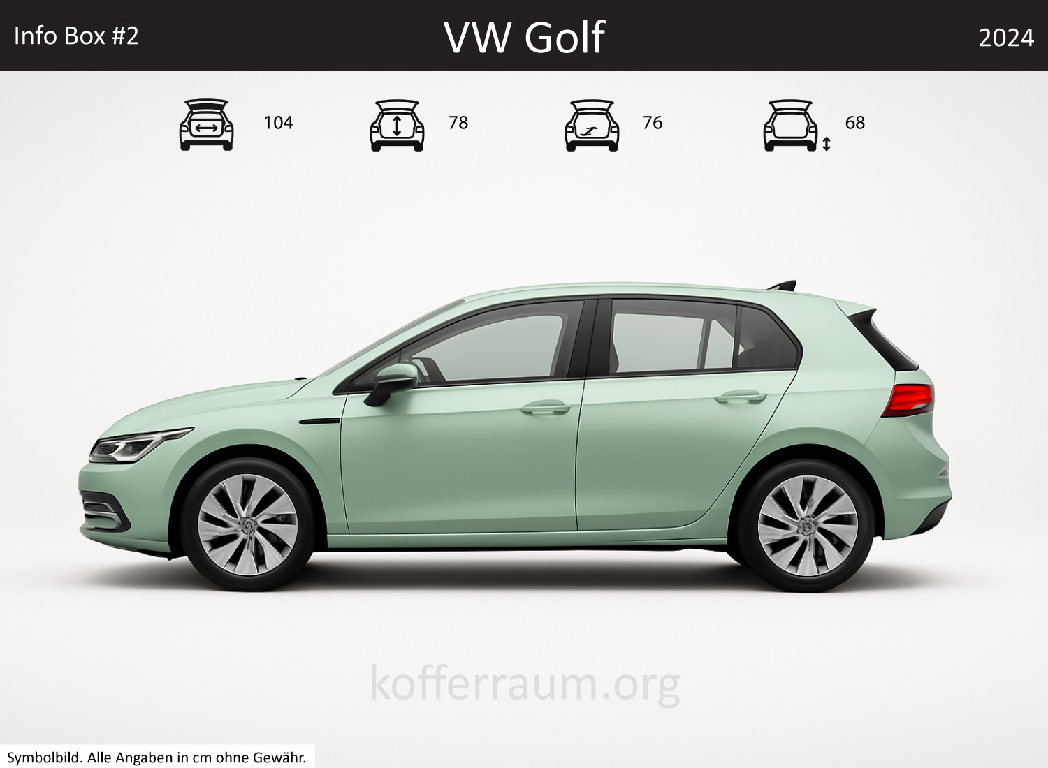 VW Golf Kofferraum Maße