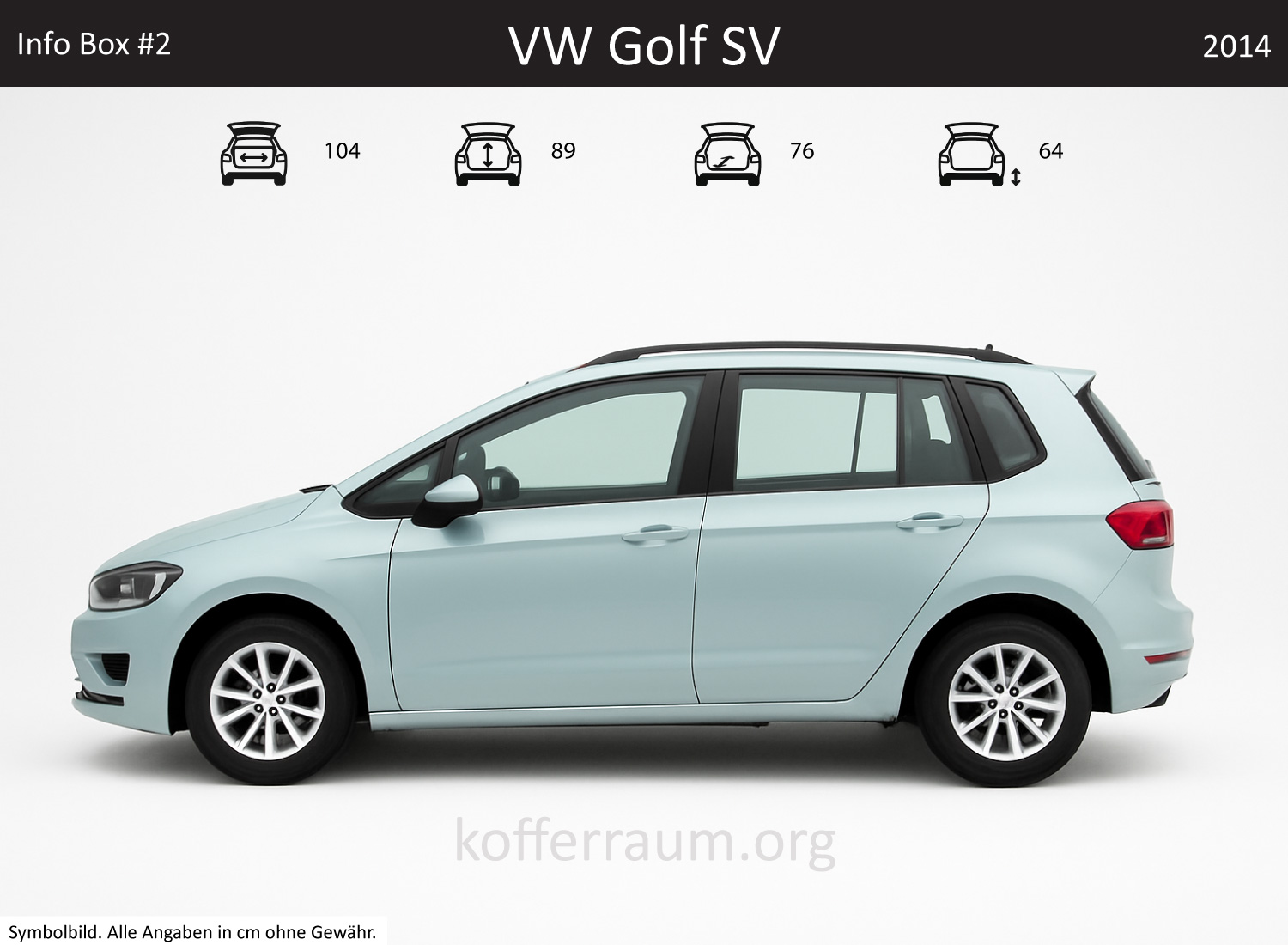 VW Golf SV Kofferraum Maße 1 VW Golf SV Kofferraum Maße