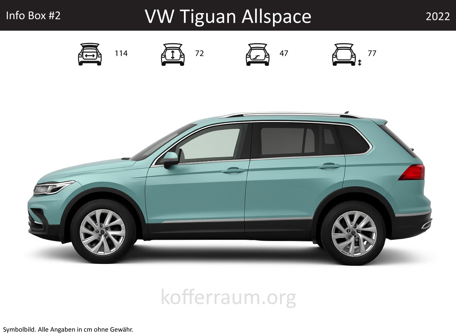 VW Tiguan Allspace Kofferraum Maße