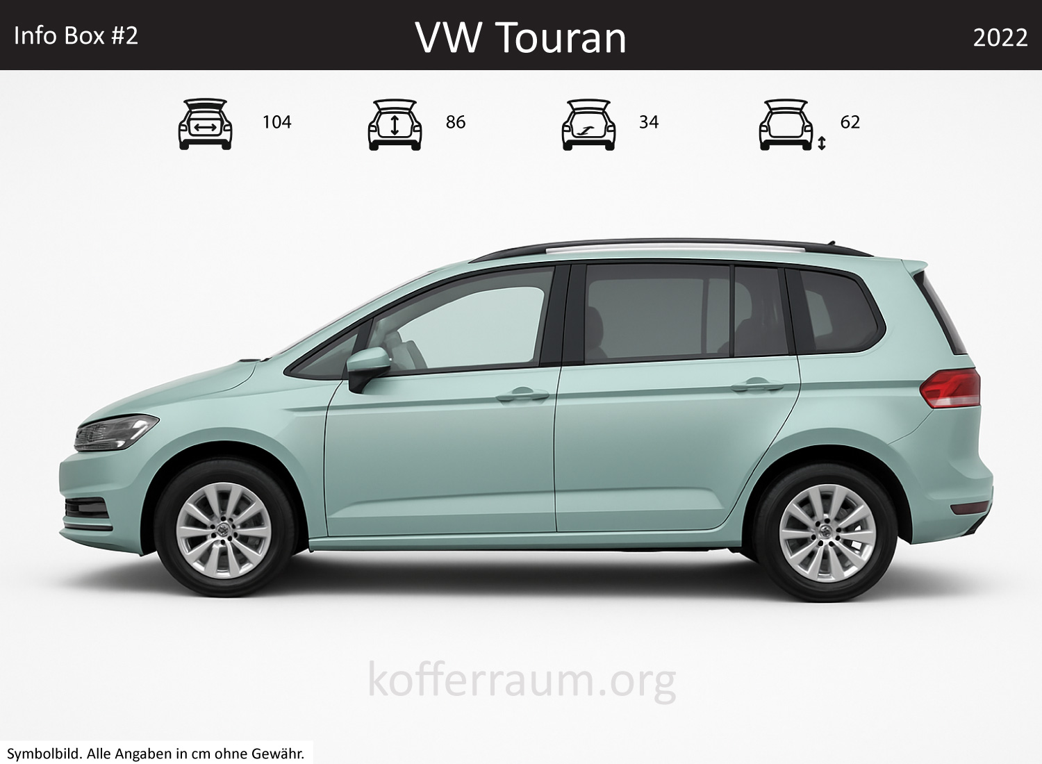 VW Touran Kofferraum Maße
