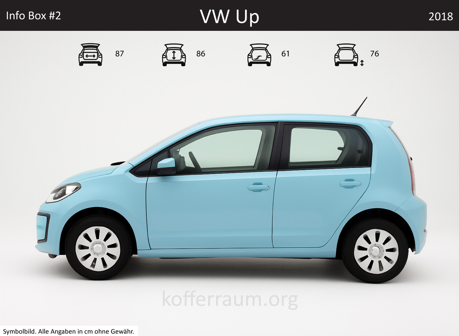 VW Up Kofferraum Maße 1 VW Up Kofferraum Maße