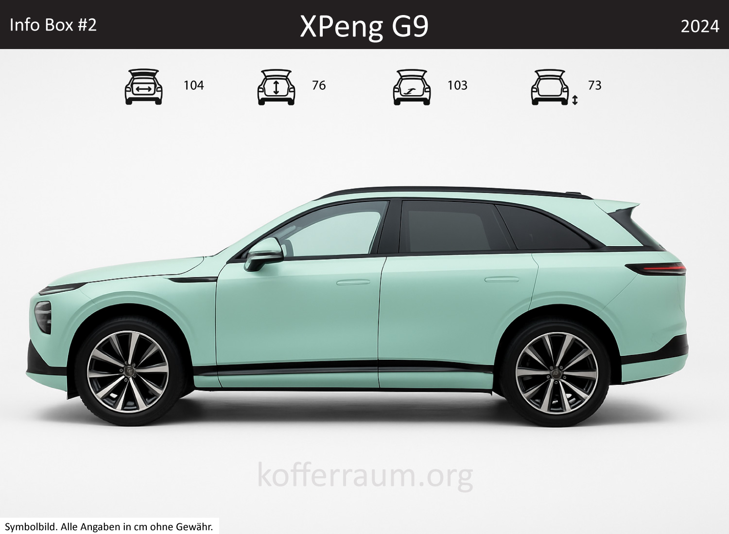XPeng G9 Kofferraum Maße 1 XPeng G9 Kofferraum Maße